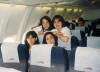 Raquel, Sole, Pili y Blanca en viaje de fin de estudios a Tenerife en 1994